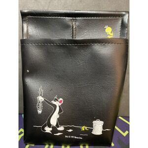 1997 Warner Bros Sylvester Tweety Car Pocket Litter Bag Black F1